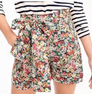 J. Crew Liberty of London Thorpe Tie Waist Floral Shorts NWOT 00